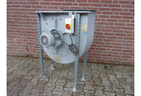Radiaal ventilator 1,1 KW 1400 RPM, used.